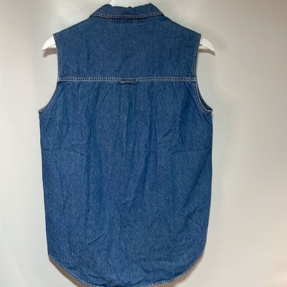 Looney Tunes Vintage Sleeveless Denim Top 90’s Tweety Bird Medium EUC - Picture 12 of 12